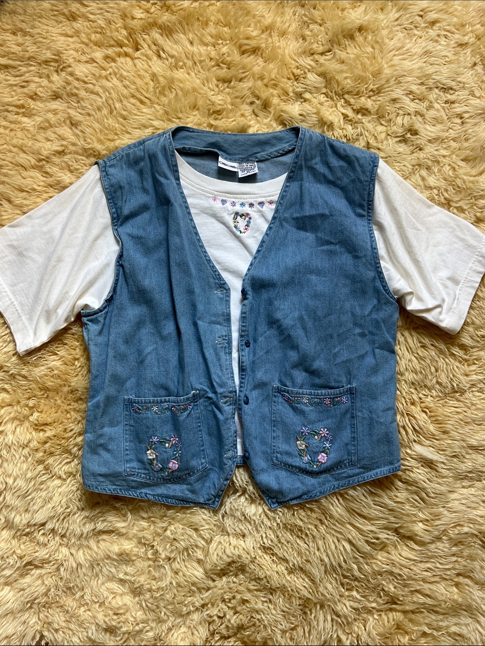 Vintage Grandmacorp Vest Shirt Embroidered Top